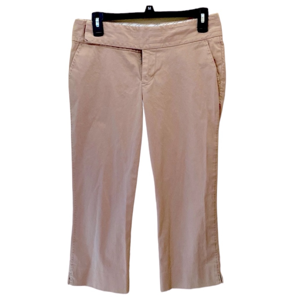 Old navy khaki capri pants cotton spandex size 4